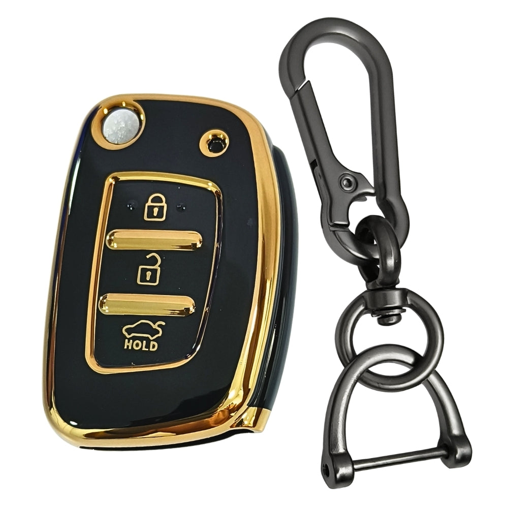 Hyundai Gold Line TPU Key Cover with Keychain (Type 1)