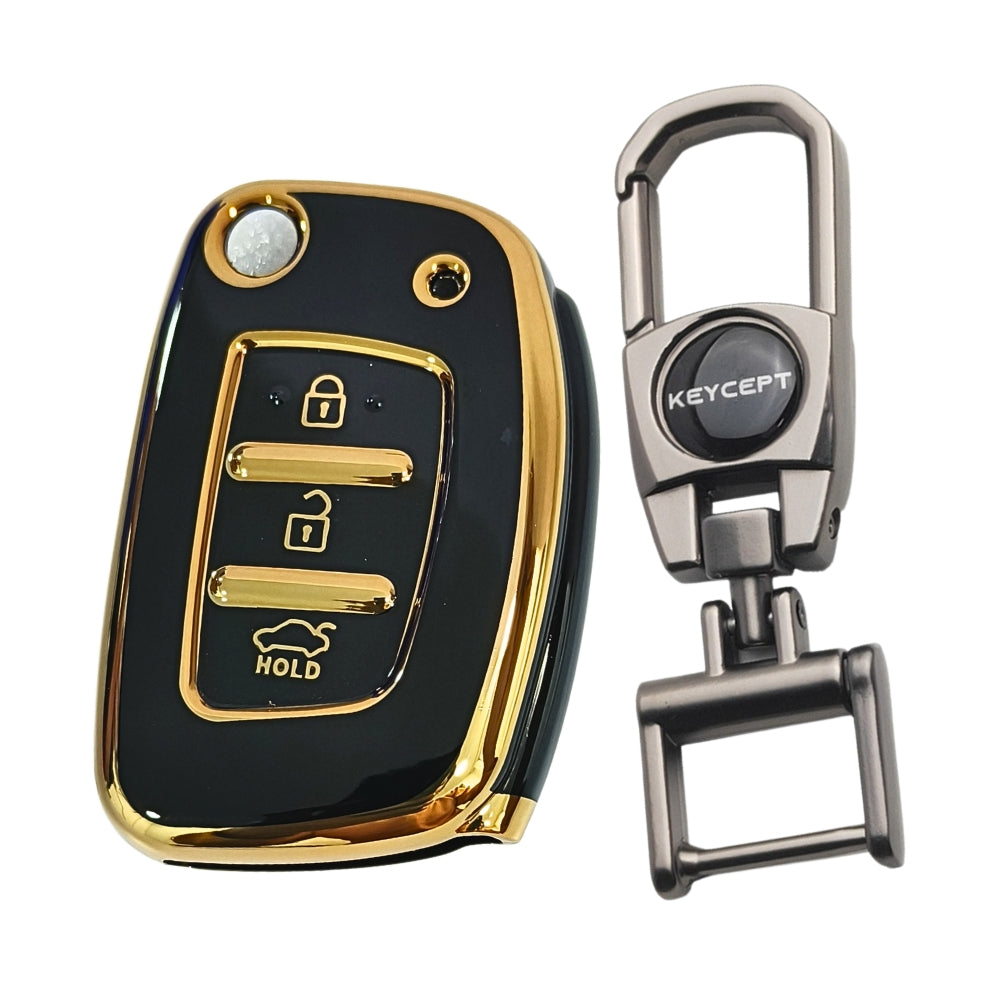 Hyundai Gold Line TPU Key Cover with Keychain