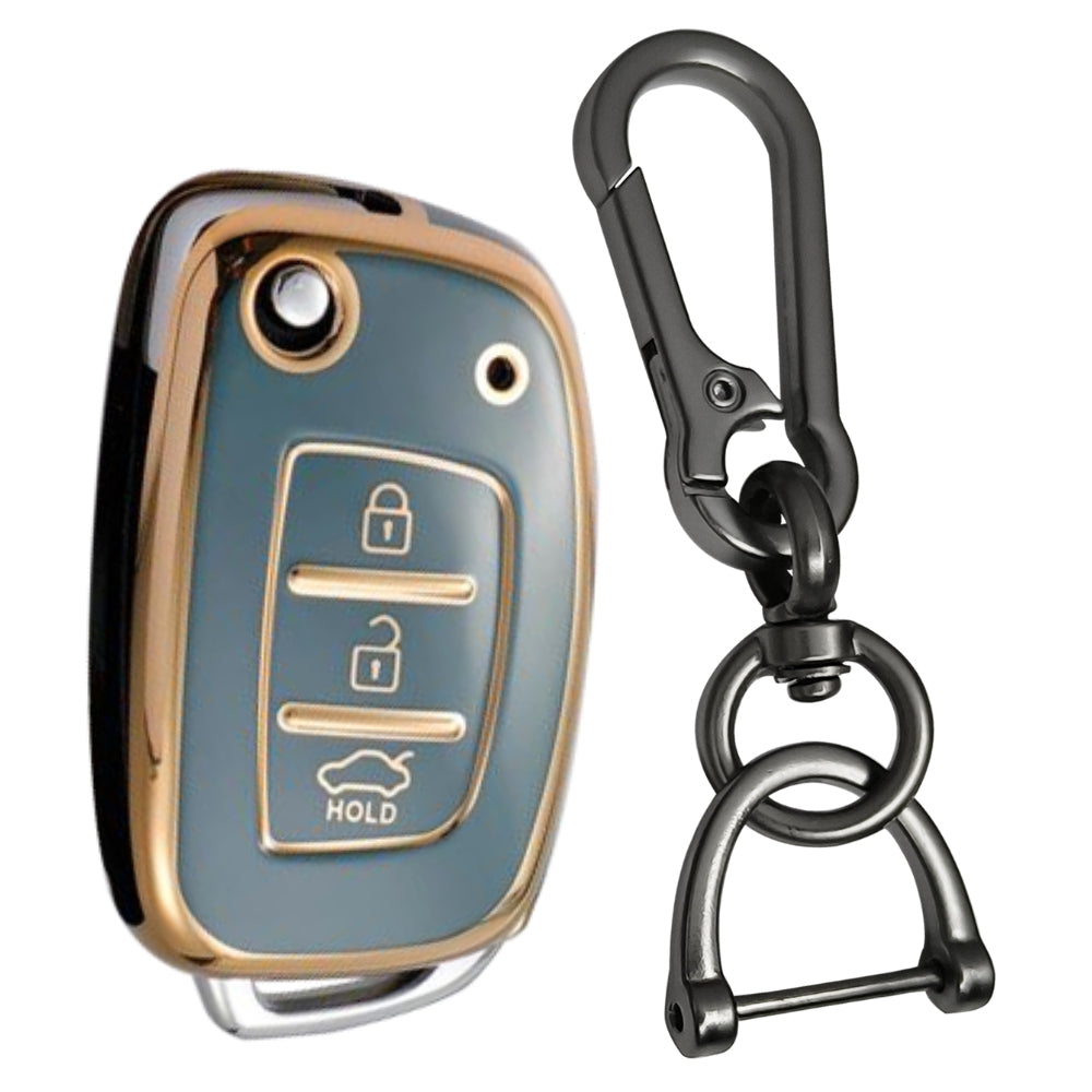 Hyundai Gold Line TPU Key Cover with Keychain