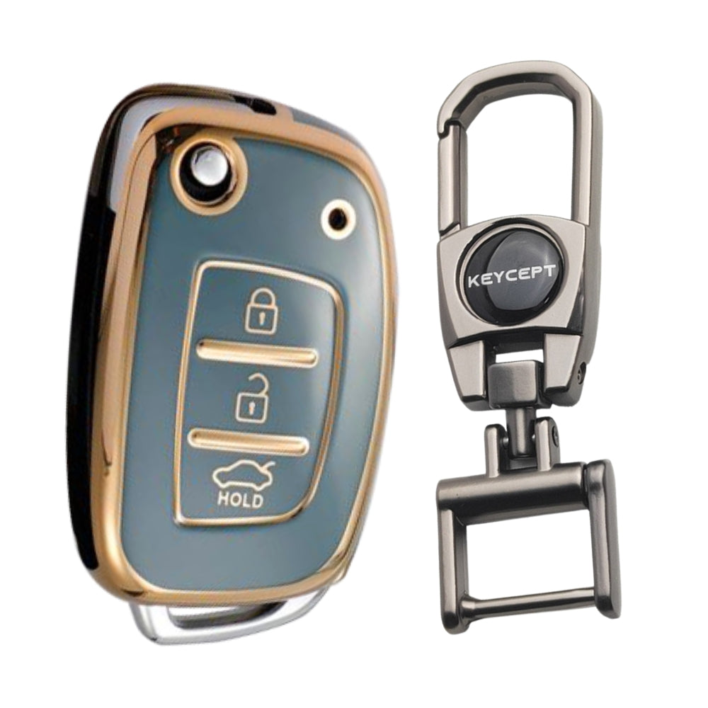 Hyundai Gold Line TPU Key Cover with Keychain