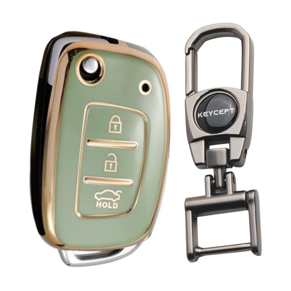 Hyundai Gold Line TPU Key Cover with Keychain (Type 2)