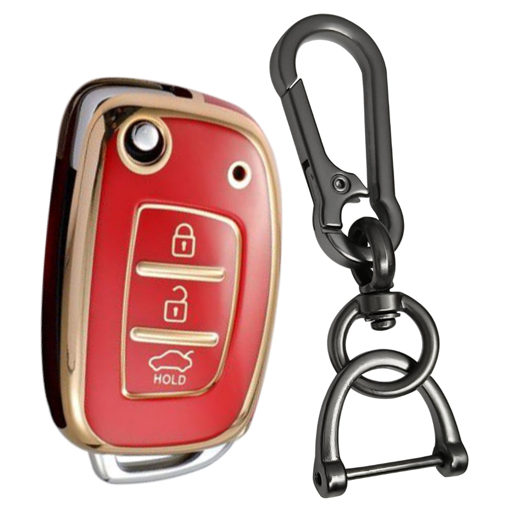 Hyundai Gold Line TPU Key Cover with Keychain (Type 1)