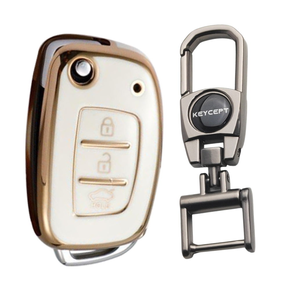 Hyundai Gold Line TPU Key Cover with Keychain (Type 2)