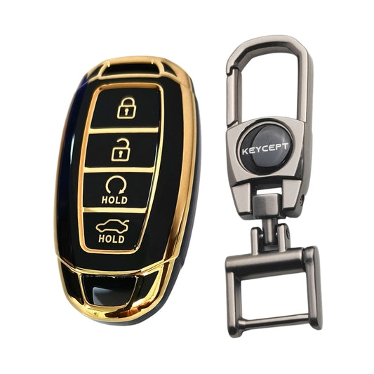 Hyundai Gold Line TPU Key Cover with Keychain