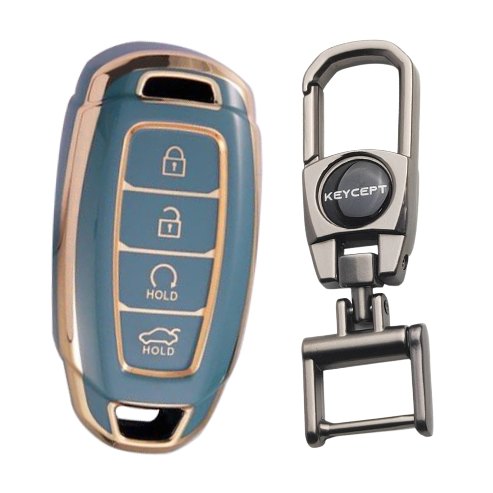 Hyundai Gold Line TPU Key Cover with Keychain