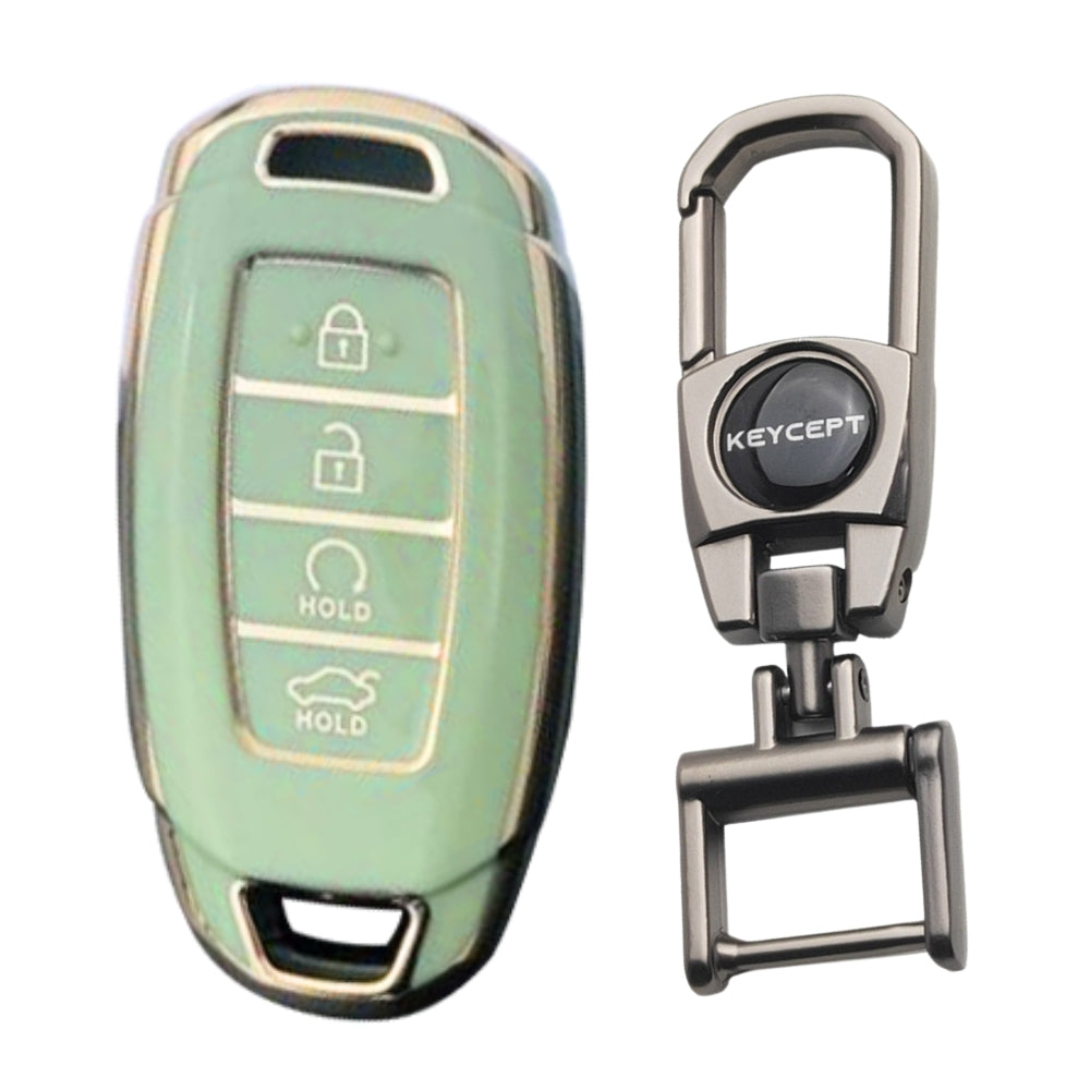 Hyundai Gold Line TPU Key Cover with Keychain