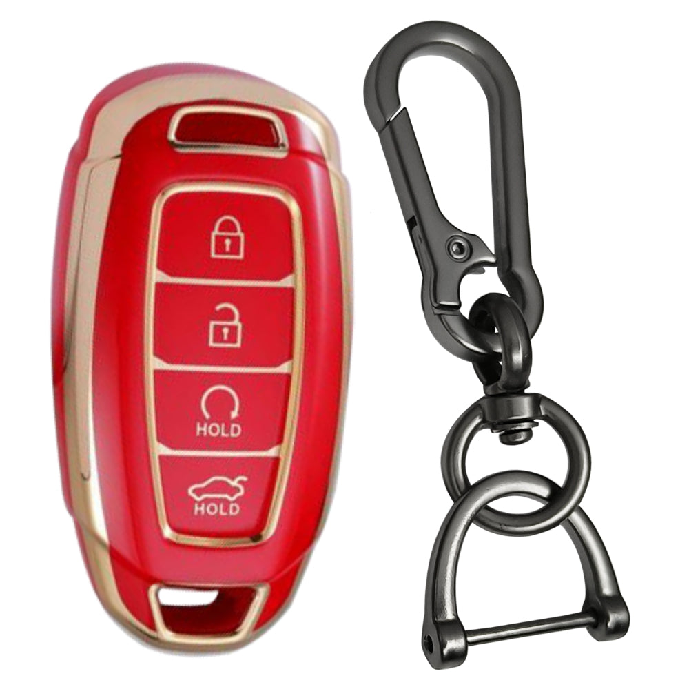 Hyundai Gold Line TPU Key Cover with Keychain