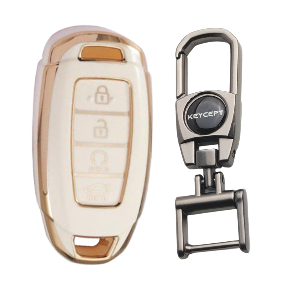 Hyundai Gold Line TPU Key Cover with Keychain