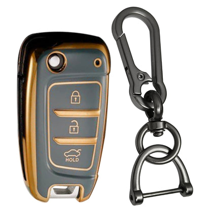 Hyundai Gold Line TPU Key Cover with Keychain