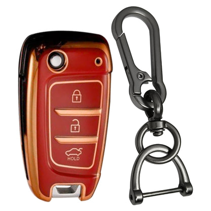 Hyundai Gold Line TPU Key Cover with Keychain