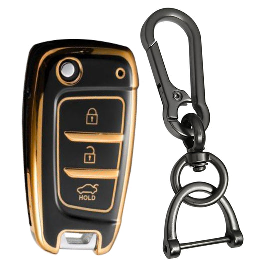 Hyundai Gold Line TPU Key Cover with Keychain (Type 1)