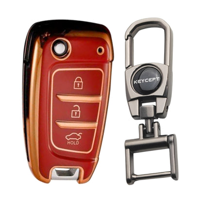 Hyundai Gold Line TPU Key Cover with Keychain