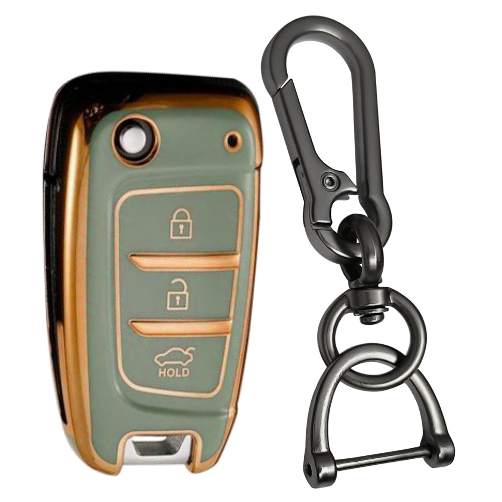 Hyundai Gold Line TPU Key Cover with Keychain