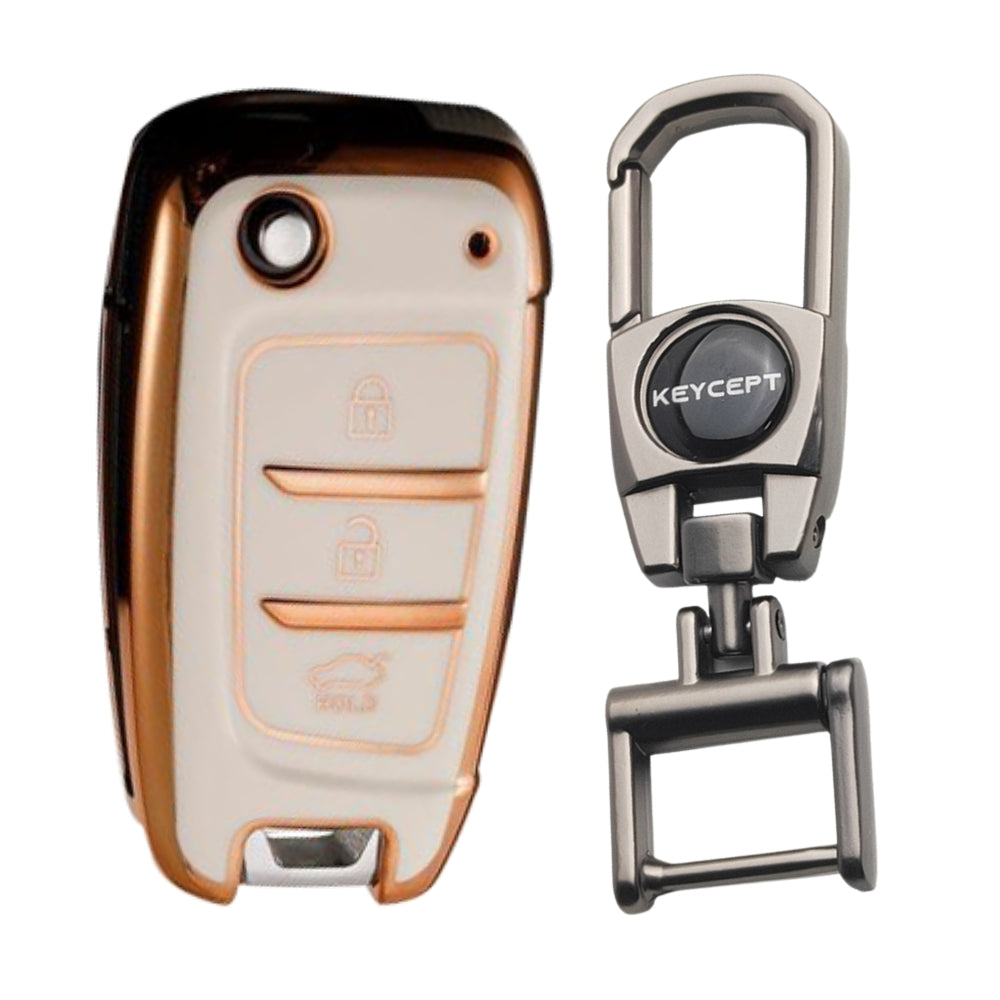 Hyundai Gold Line TPU Key Cover with Keychain