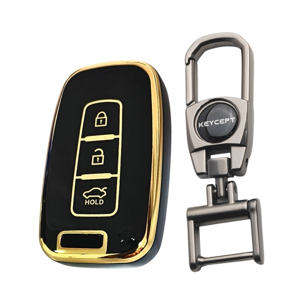 Hyundai Gold Line TPU Key Cover with Keychain