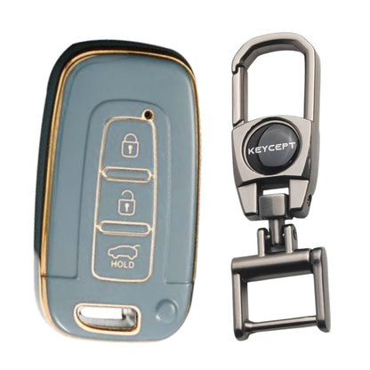 Hyundai Gold Line TPU Key Cover with Keychain (Type 2)