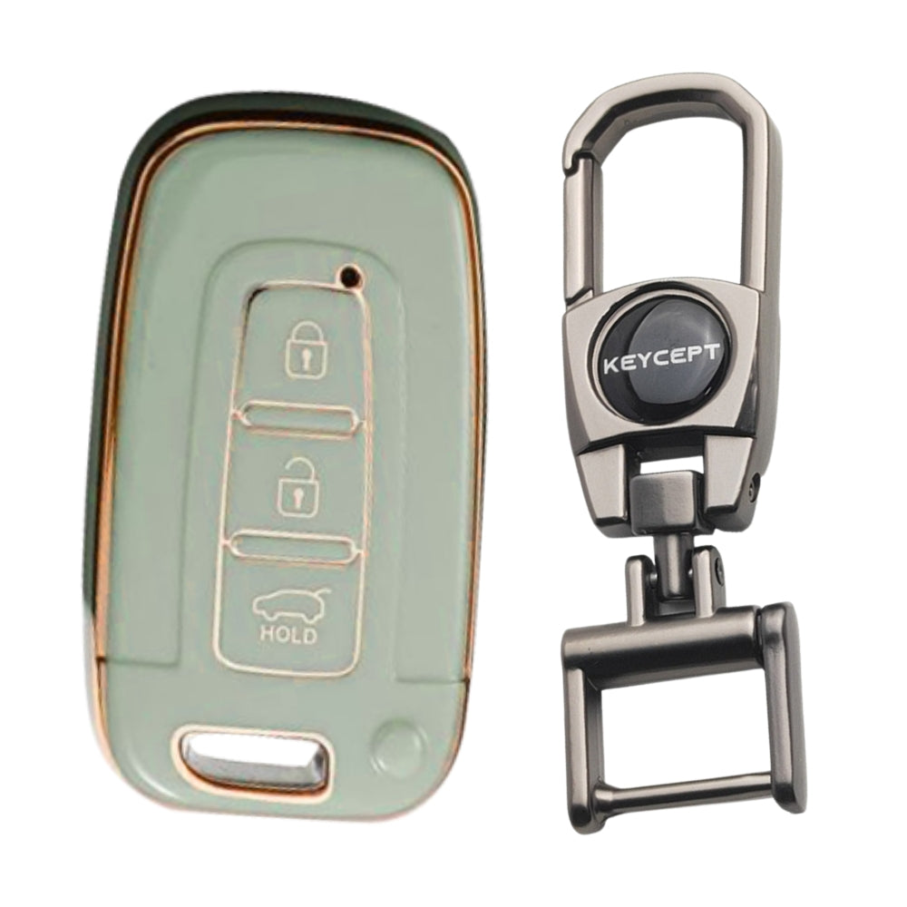 Hyundai Gold Line TPU Key Cover with Keychain