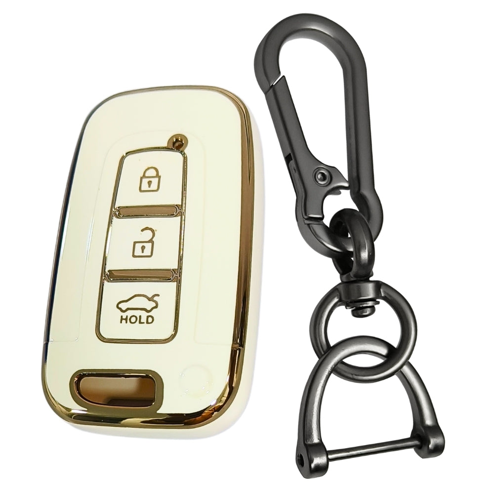 Hyundai Gold Line TPU Key Cover with Keychain