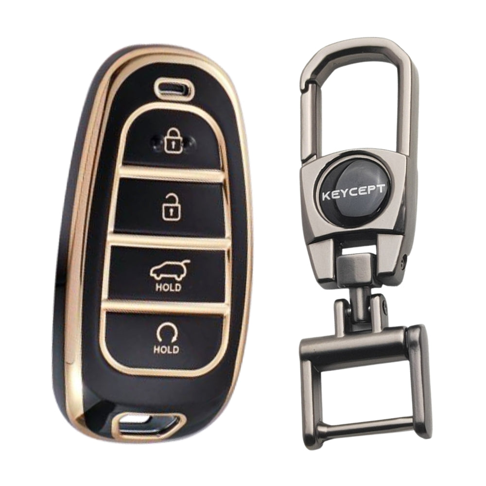 Hyundai Gold Line TPU Key Cover with Keychain