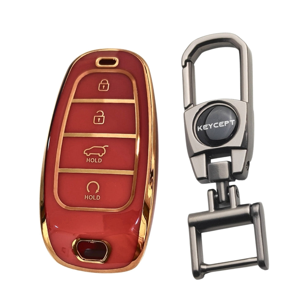 Hyundai Gold Line TPU Key Cover with Keychain