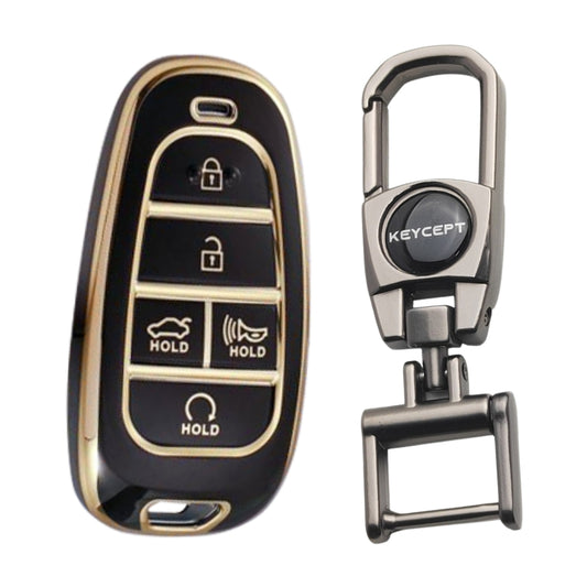 Hyundai Gold Line TPU Key Cover with Keychain