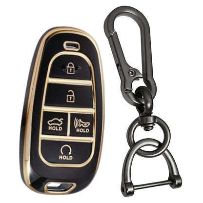 Hyundai Gold Line TPU Key Cover with Keychain