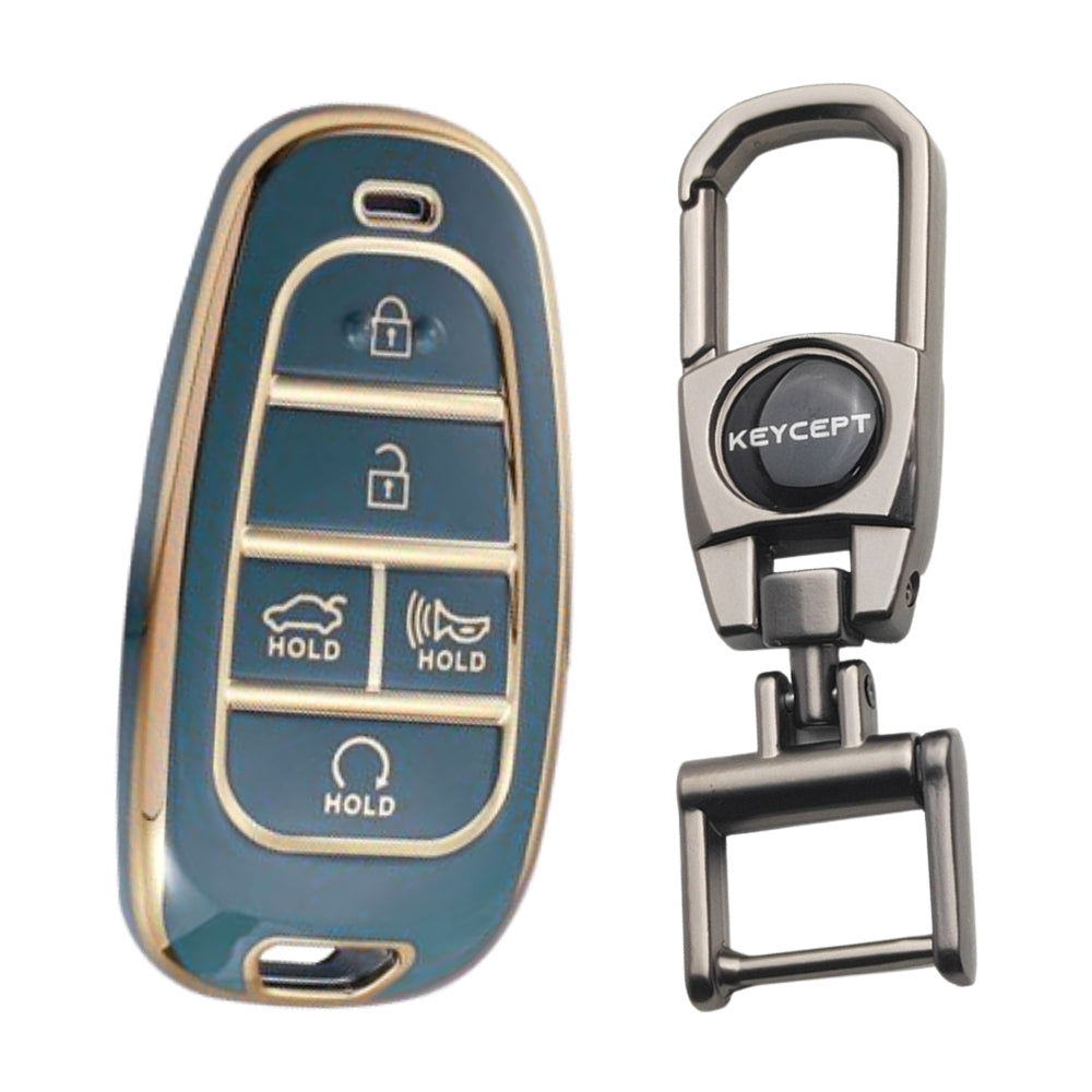 Hyundai Gold Line TPU Key Cover with Keychain