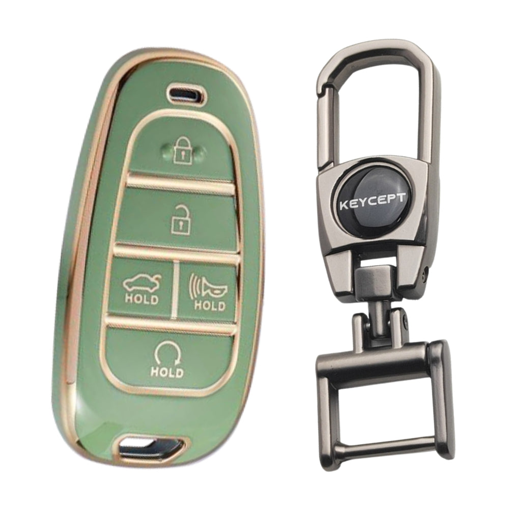 Hyundai Gold Line TPU Key Cover with Keychain