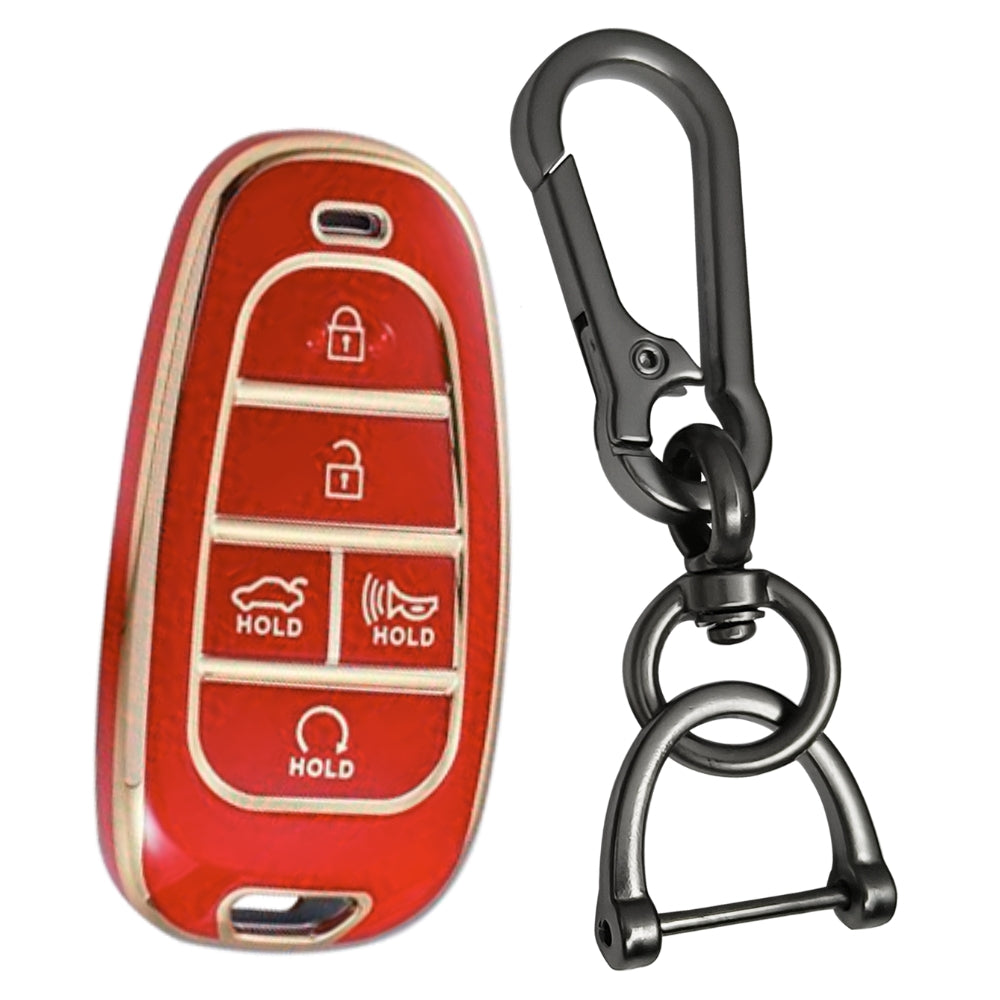 Hyundai Gold Line TPU Key Cover with Keychain