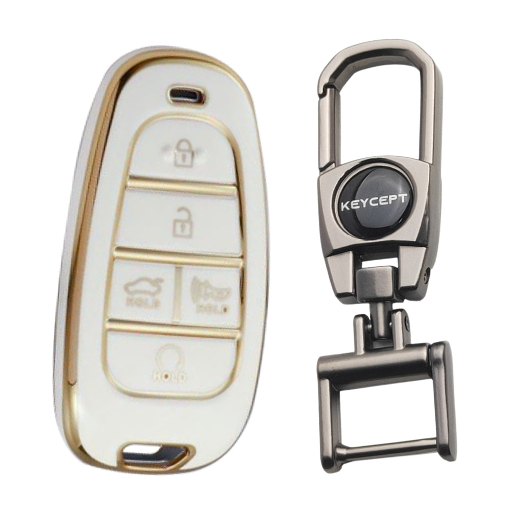 Hyundai Gold Line TPU Key Cover with Keychain