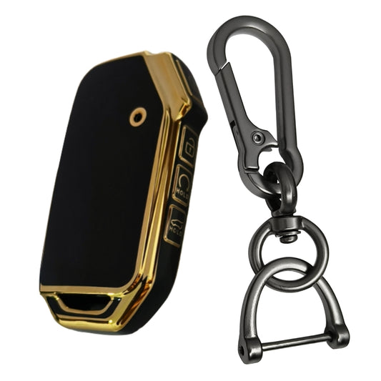 Kia Gold Line TPU Key Cover with Keychain