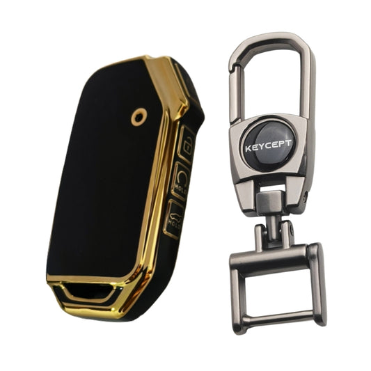 Kia Gold Line TPU Key Cover with Keychain