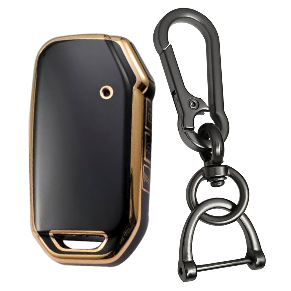 Kia Gold Line TPU Key Cover with Keychain