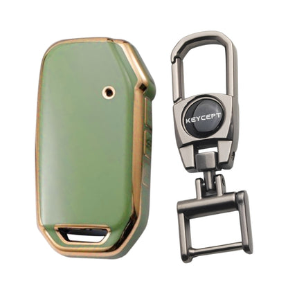 Kia Gold Line TPU Key Cover with Keychain