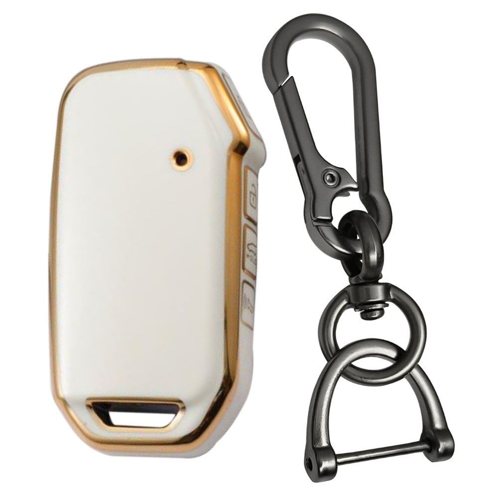 Kia Gold Line TPU Key Cover with Keychain