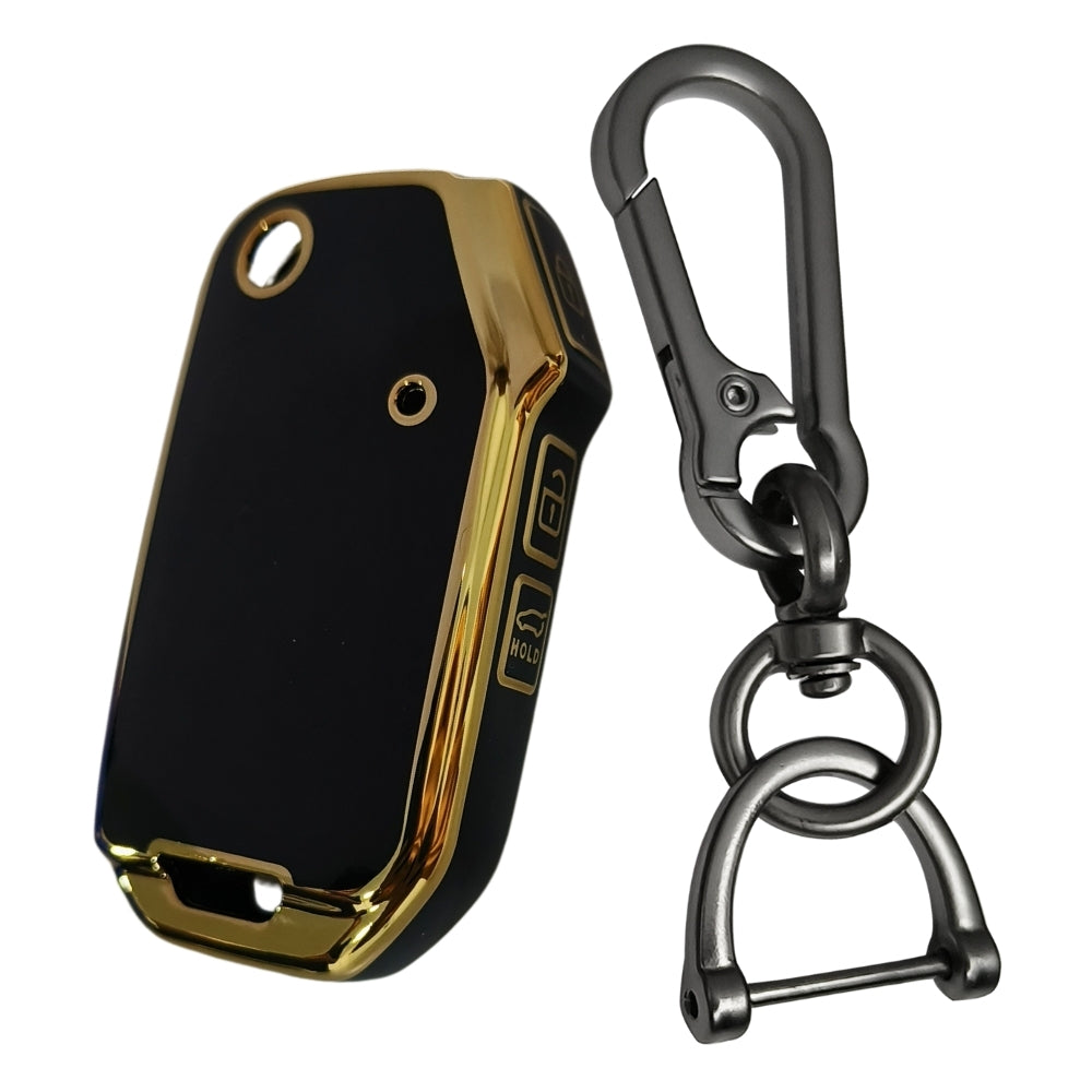 Kia Gold Line TPU Key Cover with Keychain