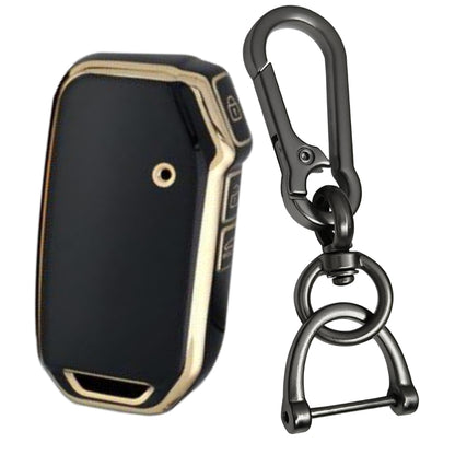 Kia Gold Line TPU Key Cover with Keychain