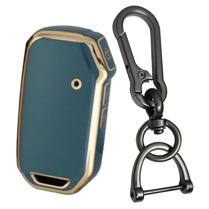 Kia Gold Line TPU Key Cover with Keychain