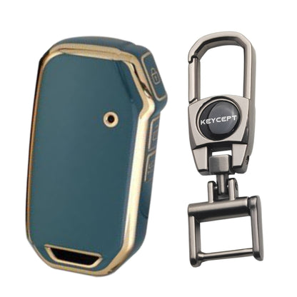 Kia Gold Line TPU Key Cover with Keychain