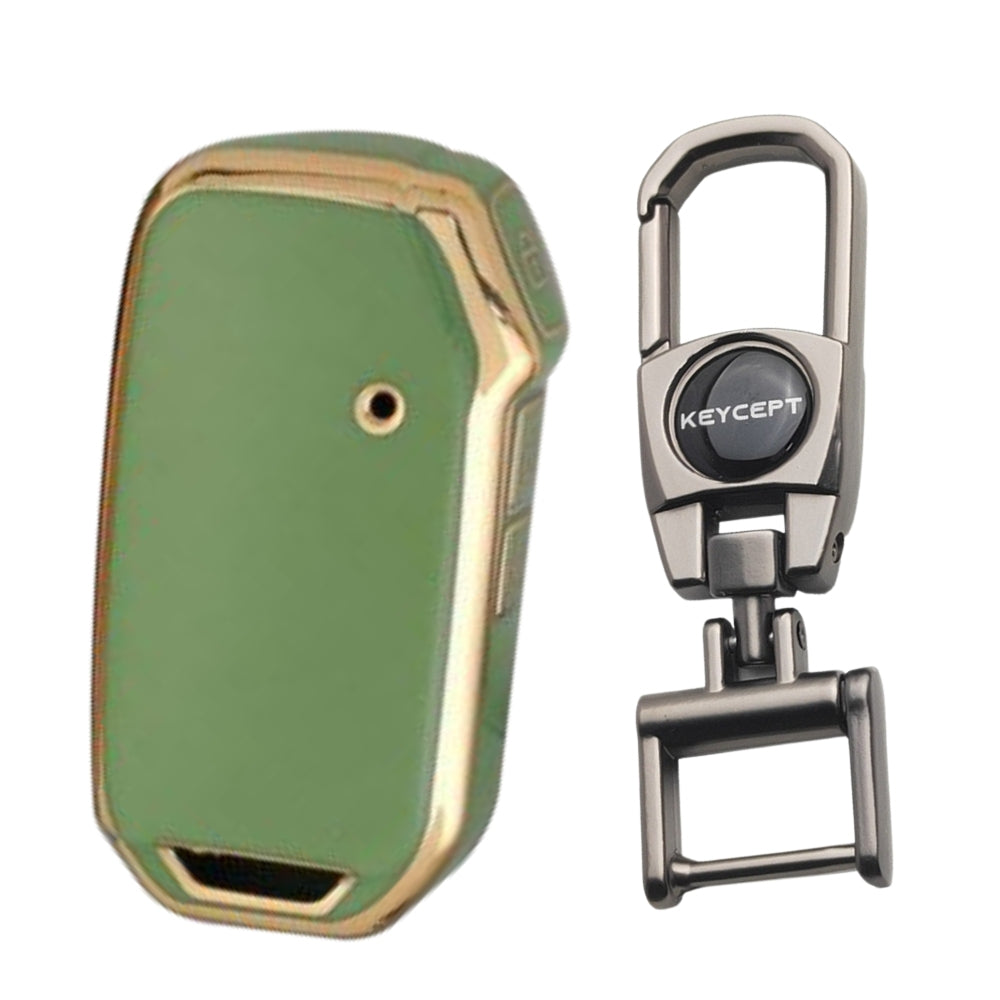 Kia Gold Line TPU Key Cover with Keychain