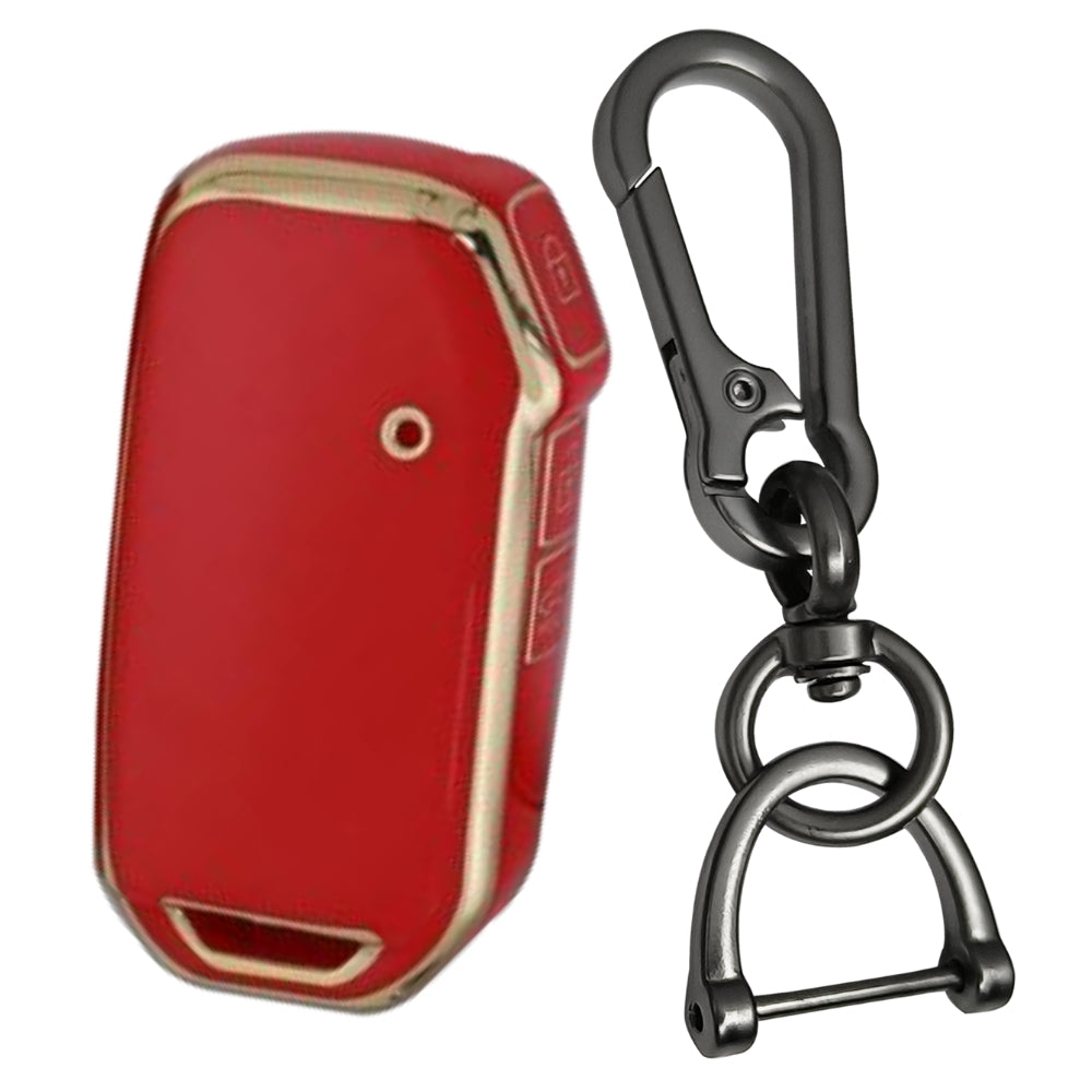 Kia Gold Line TPU Key Cover with Keychain