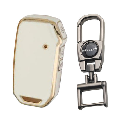 Kia Gold Line TPU Key Cover with Keychain