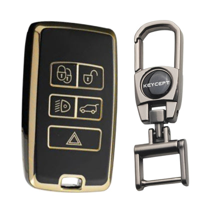 Gold Line TPU Key Cover with Keychain (Type 2)