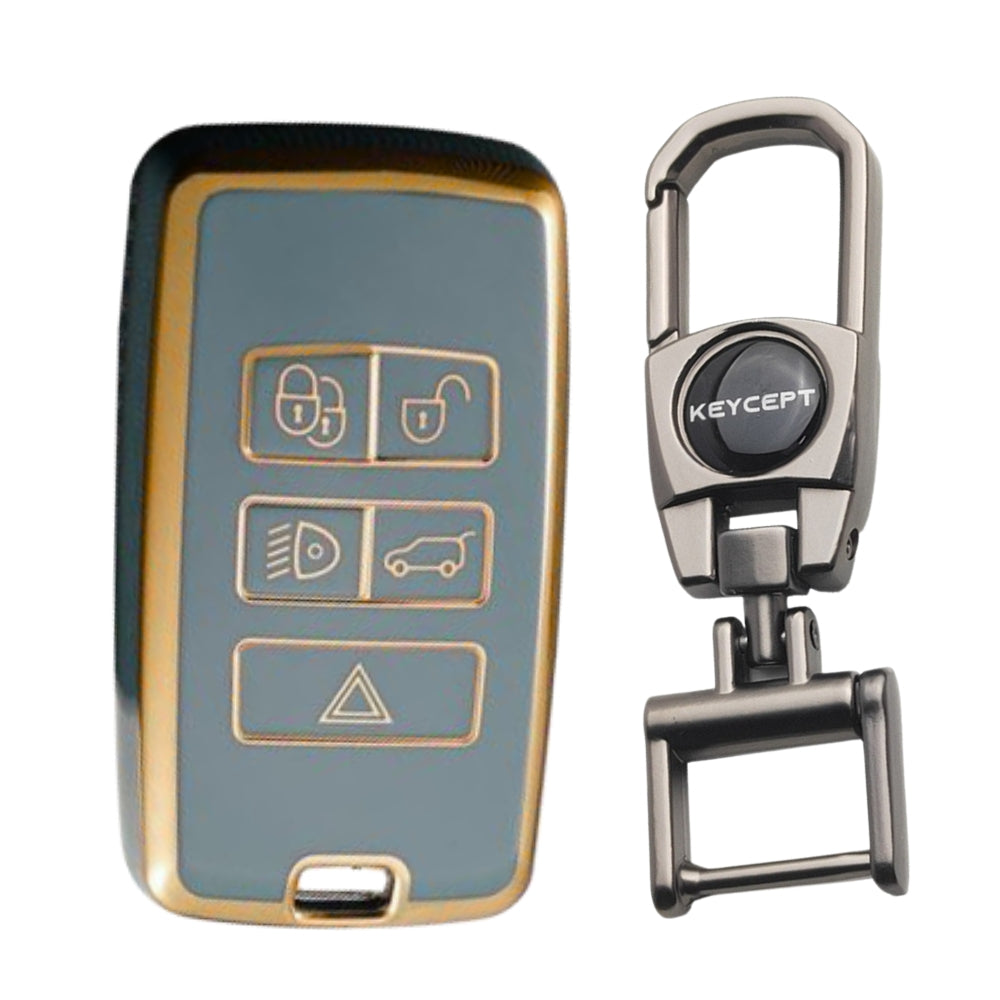 Gold Line TPU Key Cover with Keychain (Type 2)