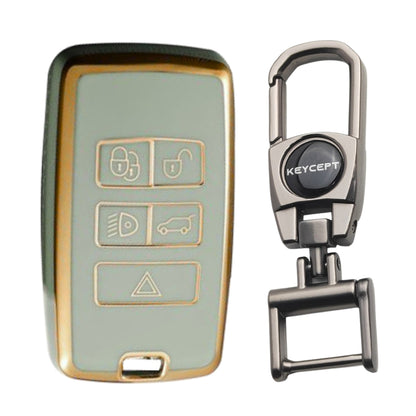 Gold Line TPU Key Cover with Keychain (Type 2)