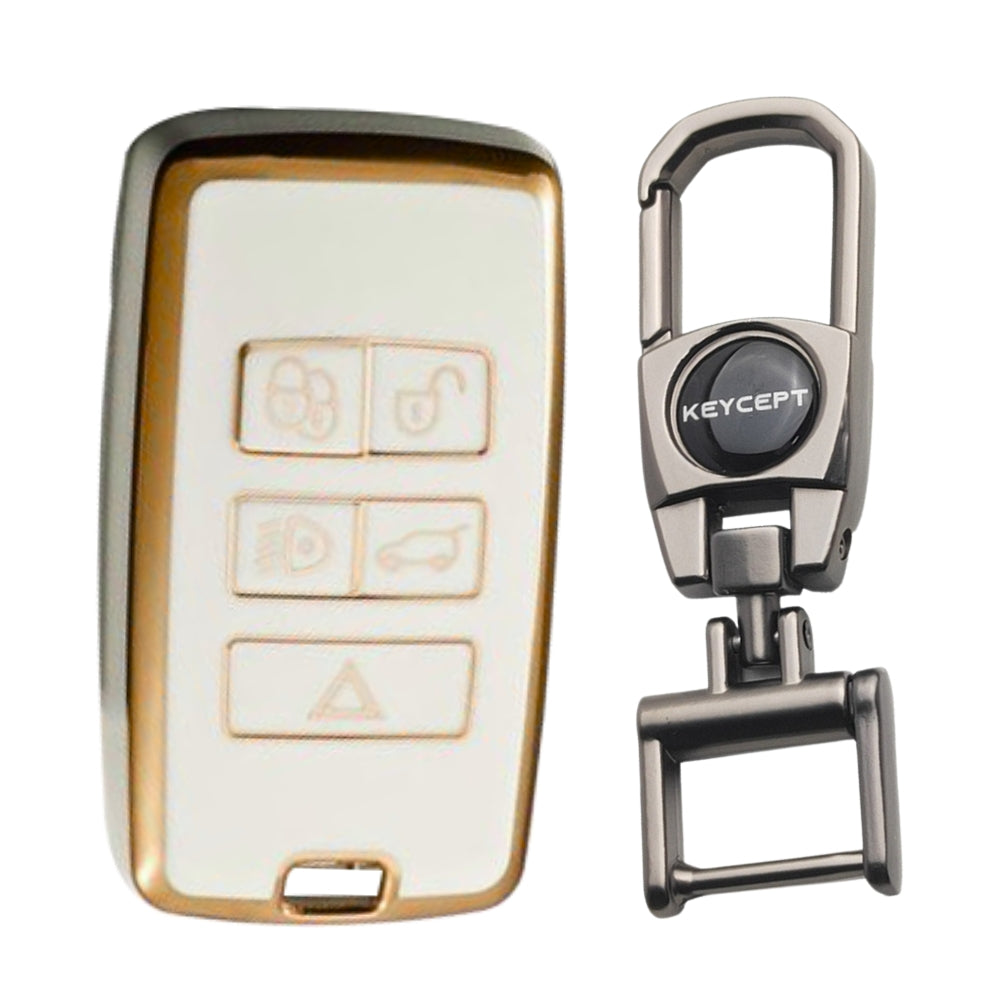 Gold Line TPU Key Cover with Keychain (Type 2)