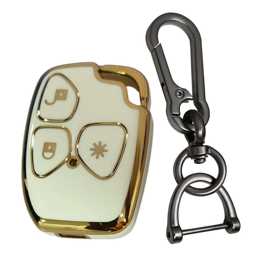 TPU Gold Line Key Cover with Keychain (Type 1).