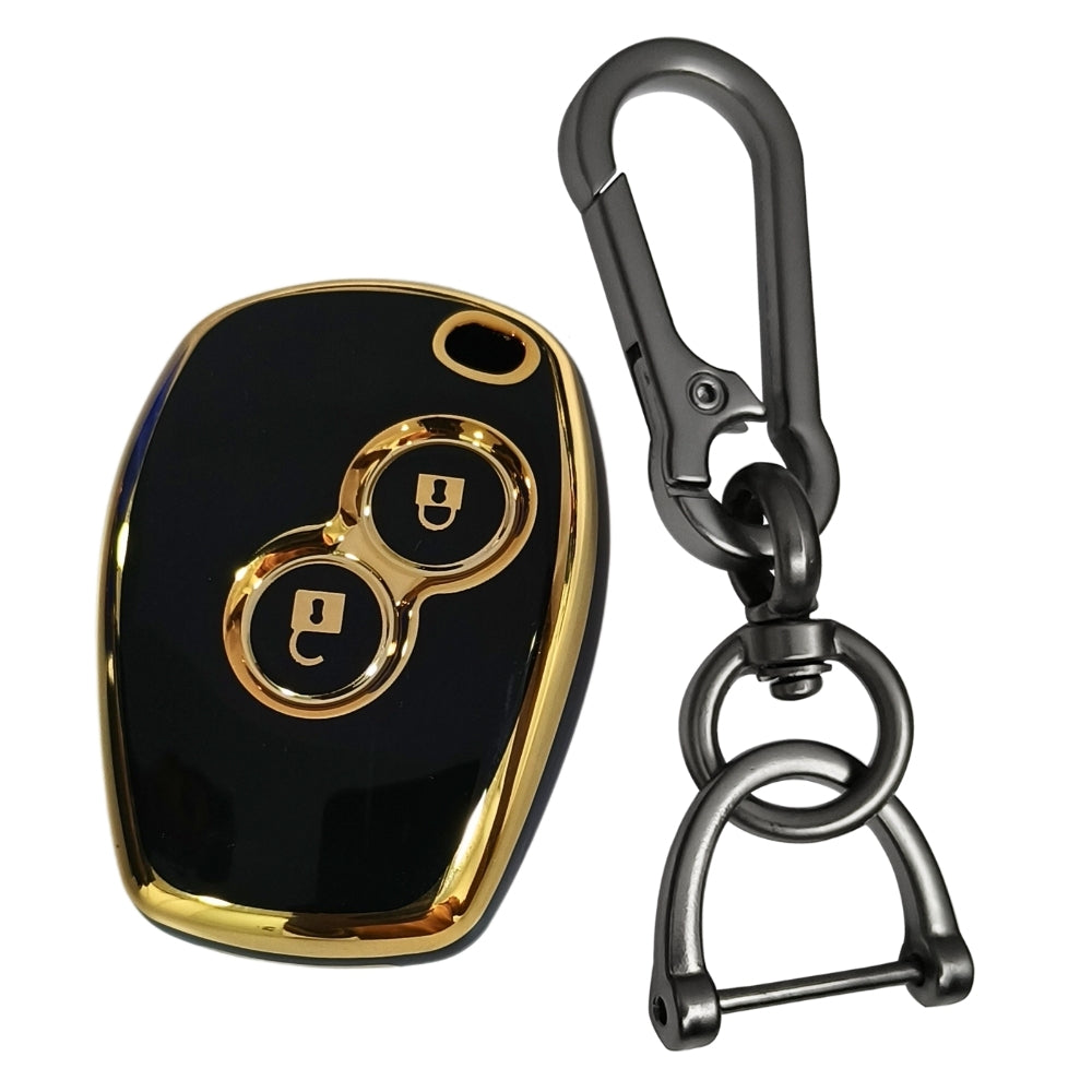 Nissan/Renault Gold Line TPU Key Cover with Keychain