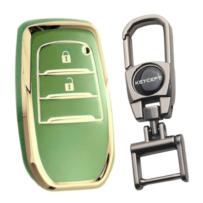 Toyota Gold Line TPU Key Cover with Keychain (Type 2)