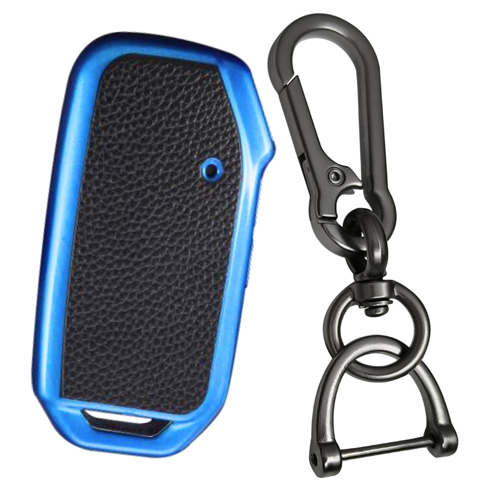 Kia TPU Leather Key Cover with Keychain. (Type 2)